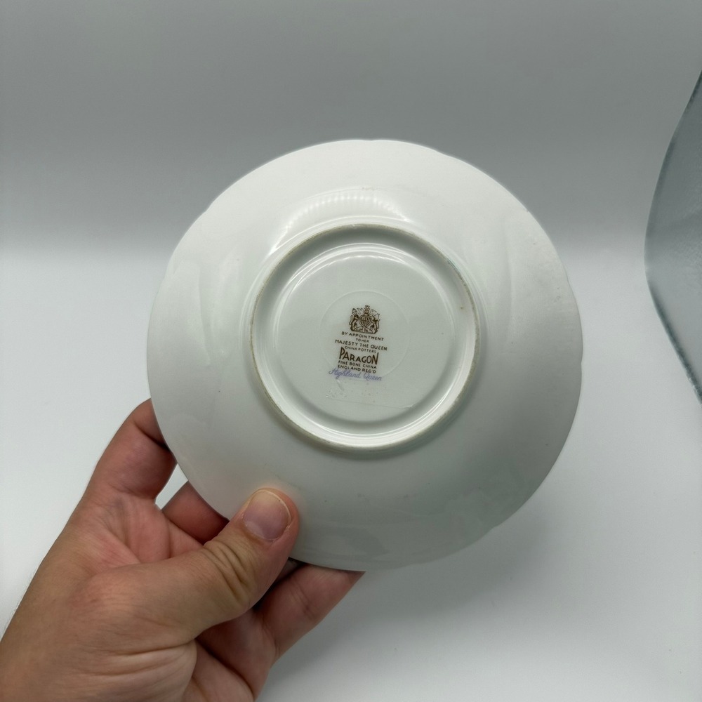 Vintage 1950s Paragon Highland Queen Thistle Teacup & Saucer Set - Picture 6 of 6